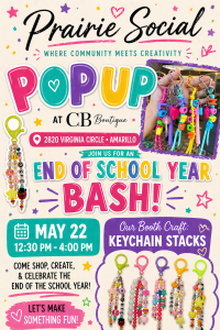 keychain stack pop up event amarillo tx may 22